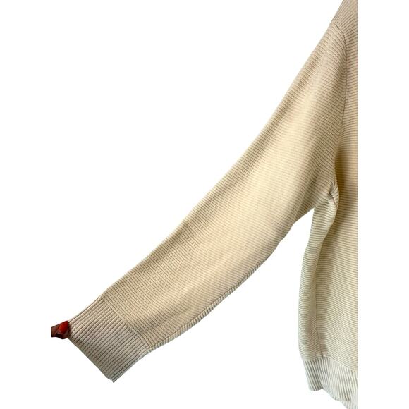 NN07 No Nationality Men's Cream Basic Loke Casual Knit Crew Neck Sweater Size XL - Picture 7 of 13